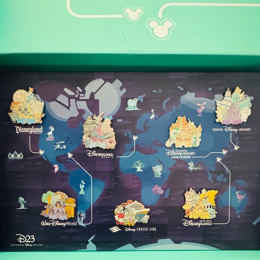Disney Parks D23 Around the World Pin Set